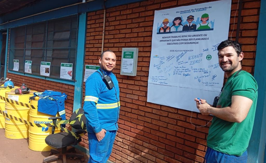Usina Enersugar promove ações educativas para prevenção de acidentes de trabalho